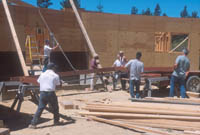 erecting steel support 1