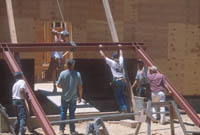 Erecting steel support 2