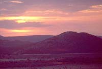 Sunset over the Serengeti plain